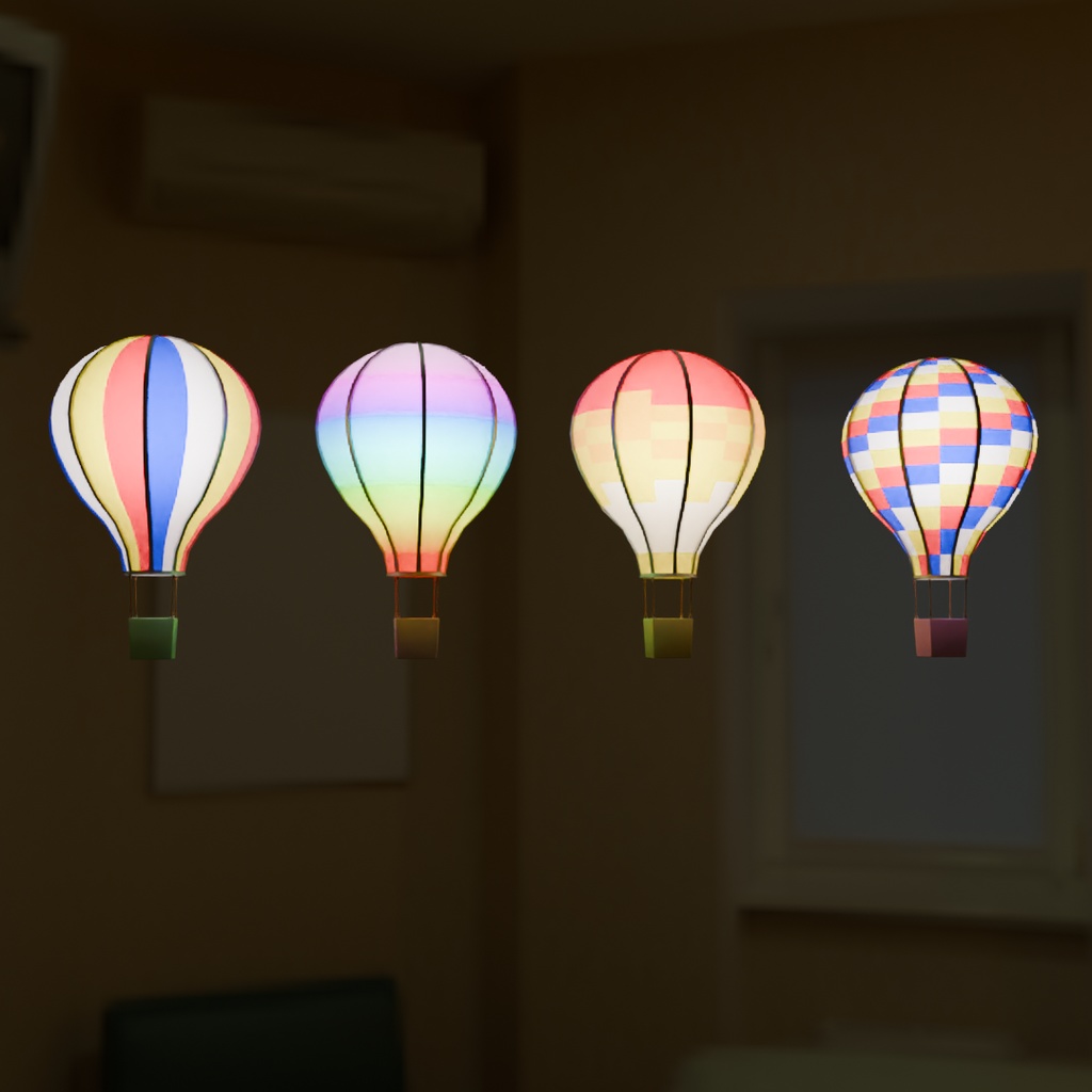 【Blender】気球の間接照明 Indirect lighting for balloons