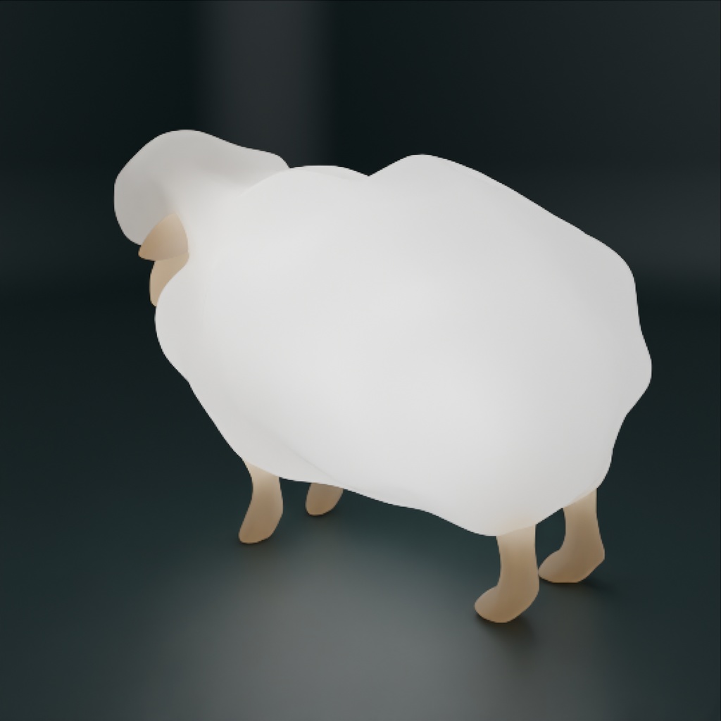 【Blender】もこもこ羊の間接照明 Fluffy Sheep Indirect Lighting