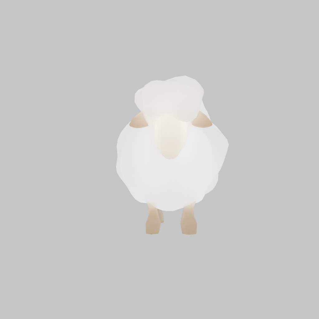 【Blender】もこもこ羊の間接照明 Fluffy Sheep Indirect Lighting
