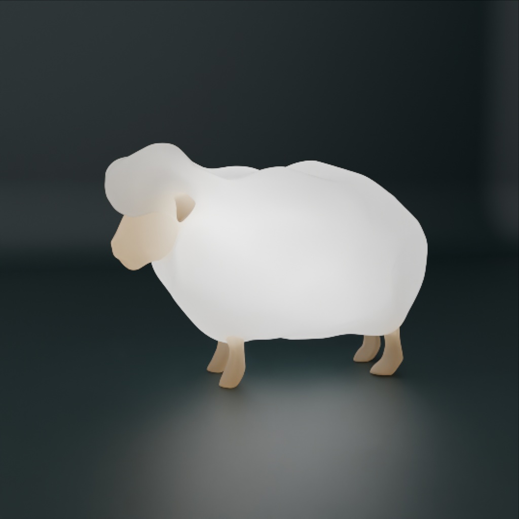 【Blender】もこもこ羊の間接照明 Fluffy Sheep Indirect Lighting