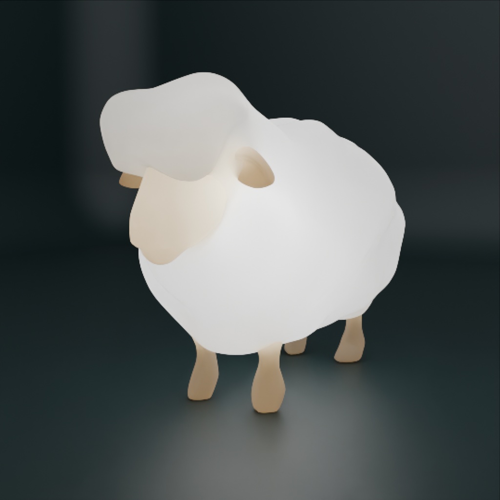 【Blender】もこもこ羊の間接照明 Fluffy Sheep Indirect Lighting