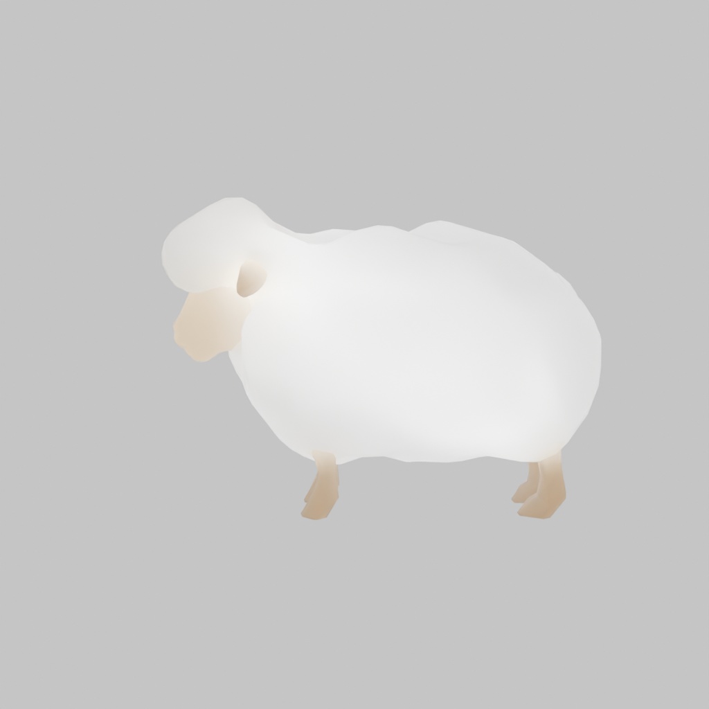 【Blender】もこもこ羊の間接照明 Fluffy Sheep Indirect Lighting