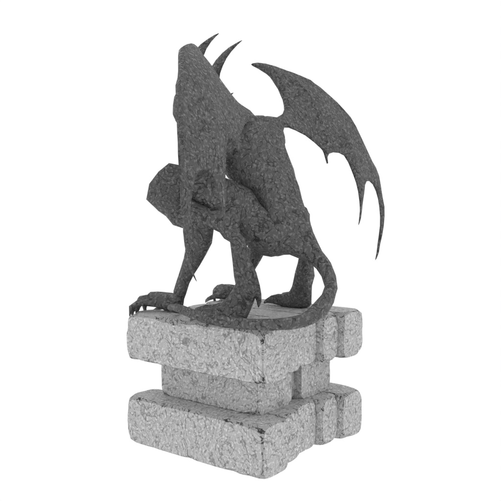 【Blender】ナイトゴーントのガーゴイル像 Gargoyle statue of Nightgaunts