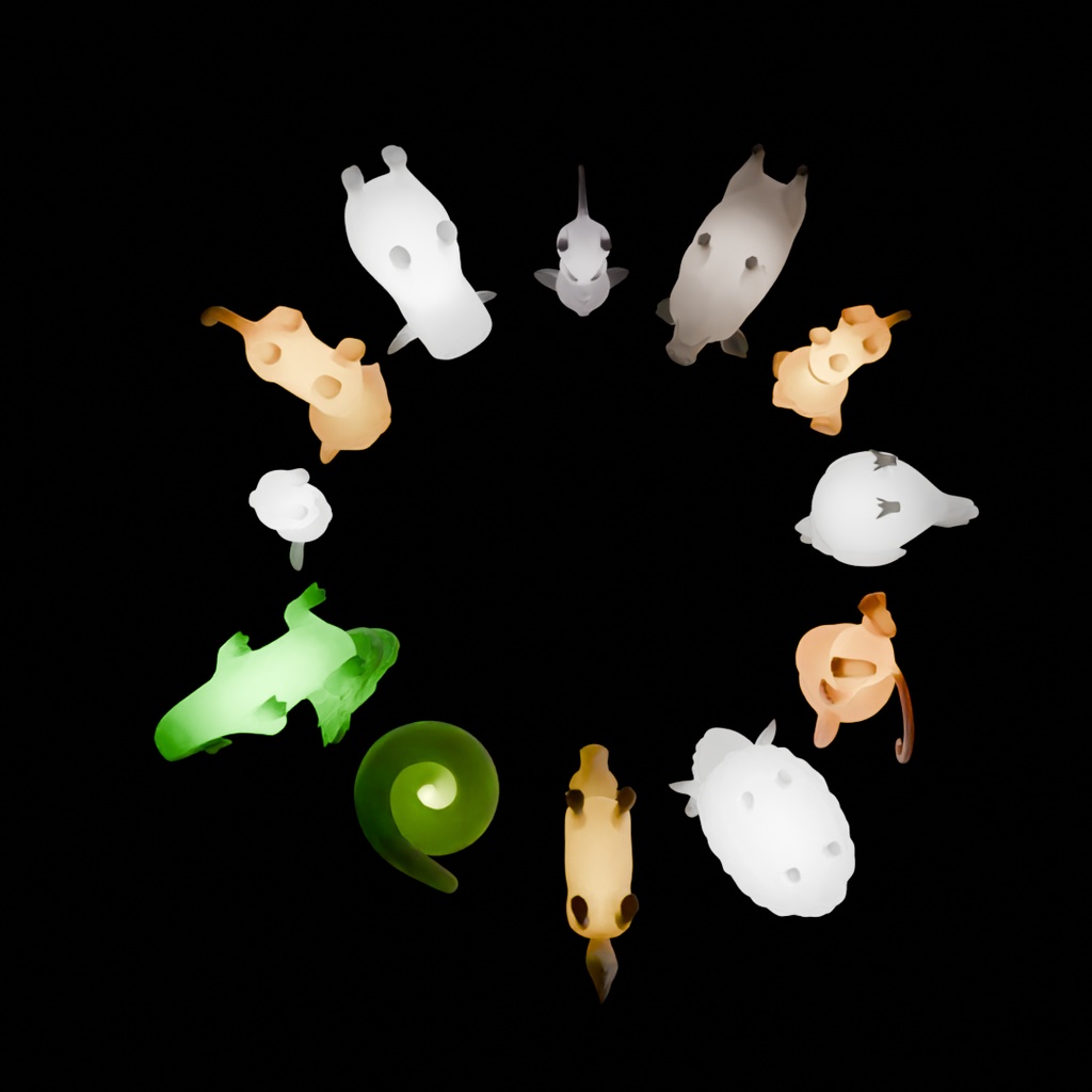 【Blender】干支の間接照明 Indirect lighting of the zodiac