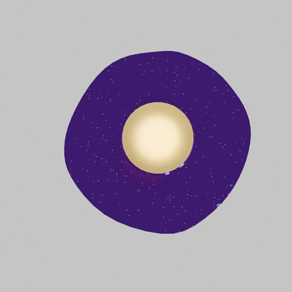 【Blender】羽付き魔女ハットのランプ Lamp with feathered witch hat