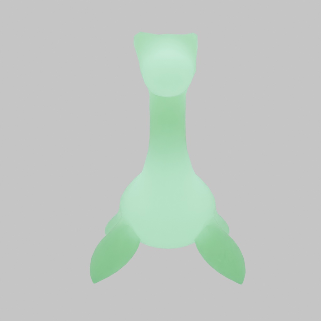 【Blender】ネス湖の怪獣ネッシーの間接照明 Indirect lighting of Nessie, the Loch Ness Monster