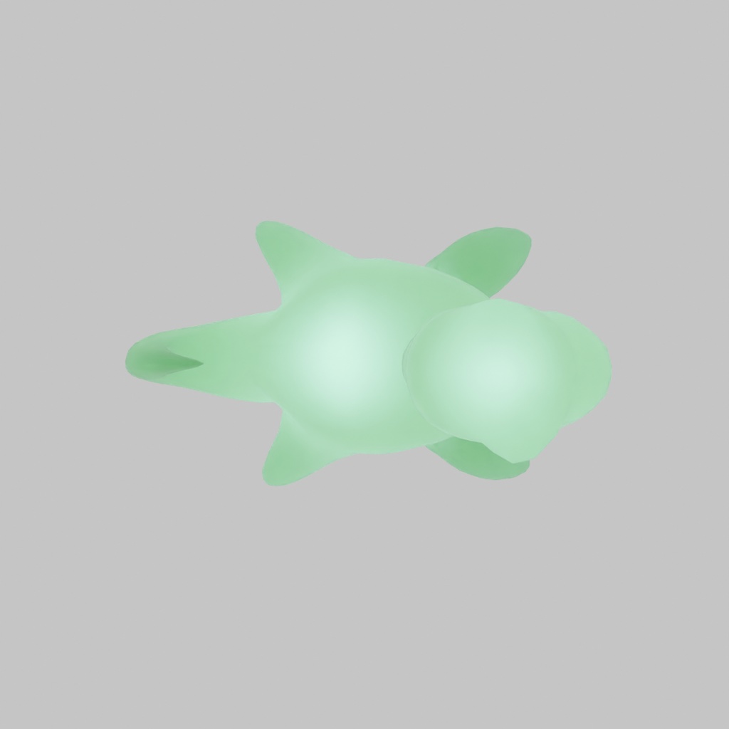 【Blender】ネス湖の怪獣ネッシーの間接照明 Indirect lighting of Nessie, the Loch Ness Monster