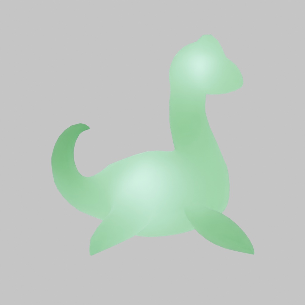 【Blender】ネス湖の怪獣ネッシーの間接照明 Indirect lighting of Nessie, the Loch Ness Monster