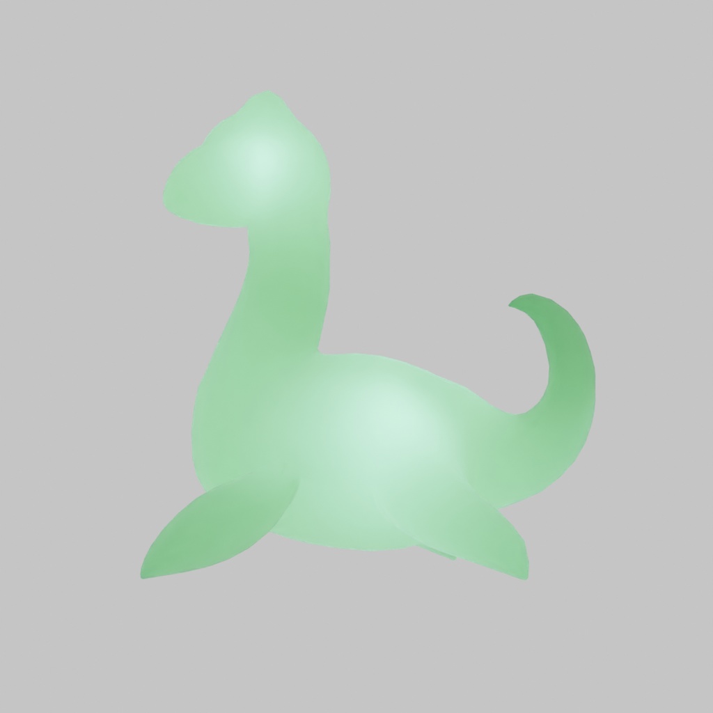 【Blender】ネス湖の怪獣ネッシーの間接照明 Indirect lighting of Nessie, the Loch Ness Monster