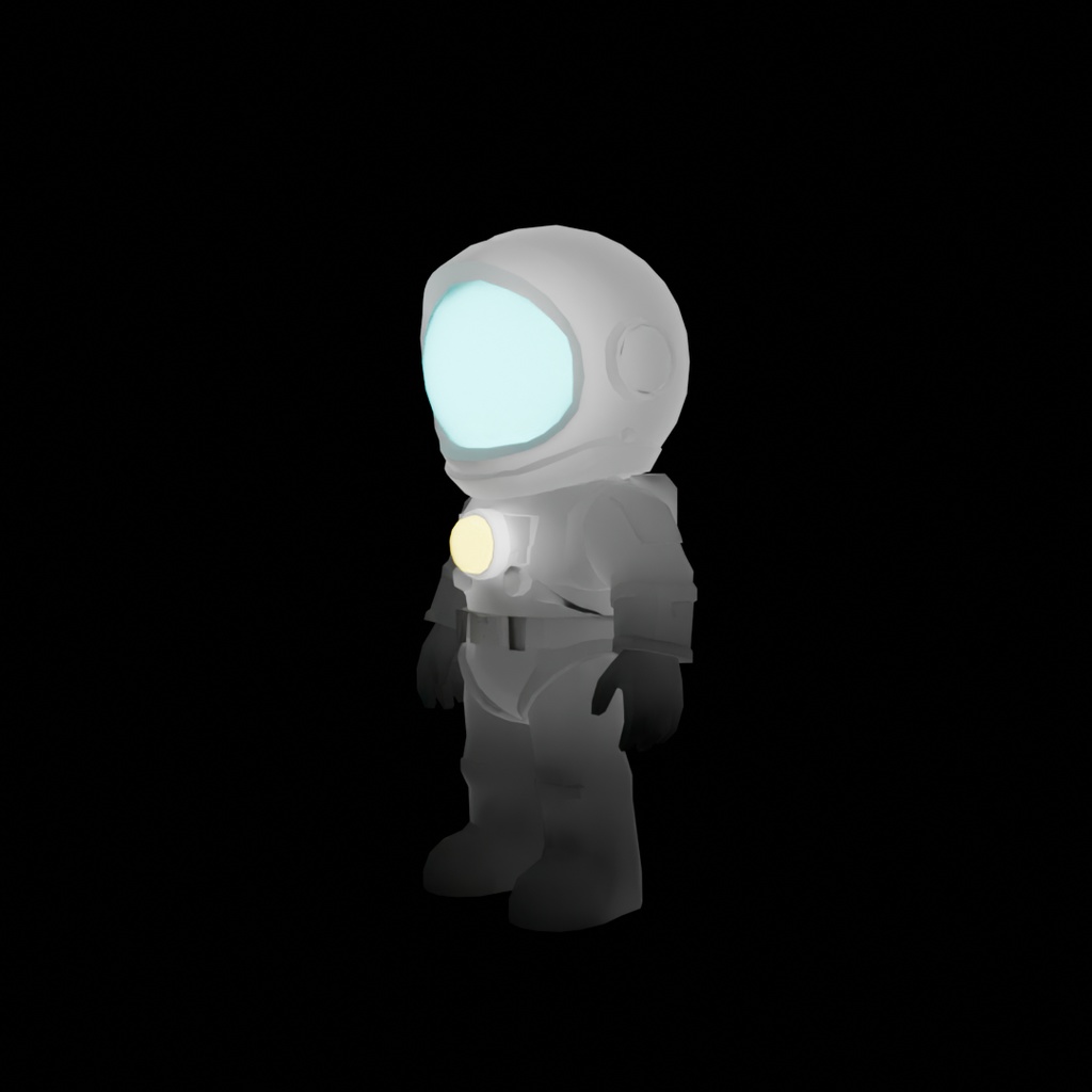 【Blender】宇宙服の間接照明 Indirect lighting of spacesuit