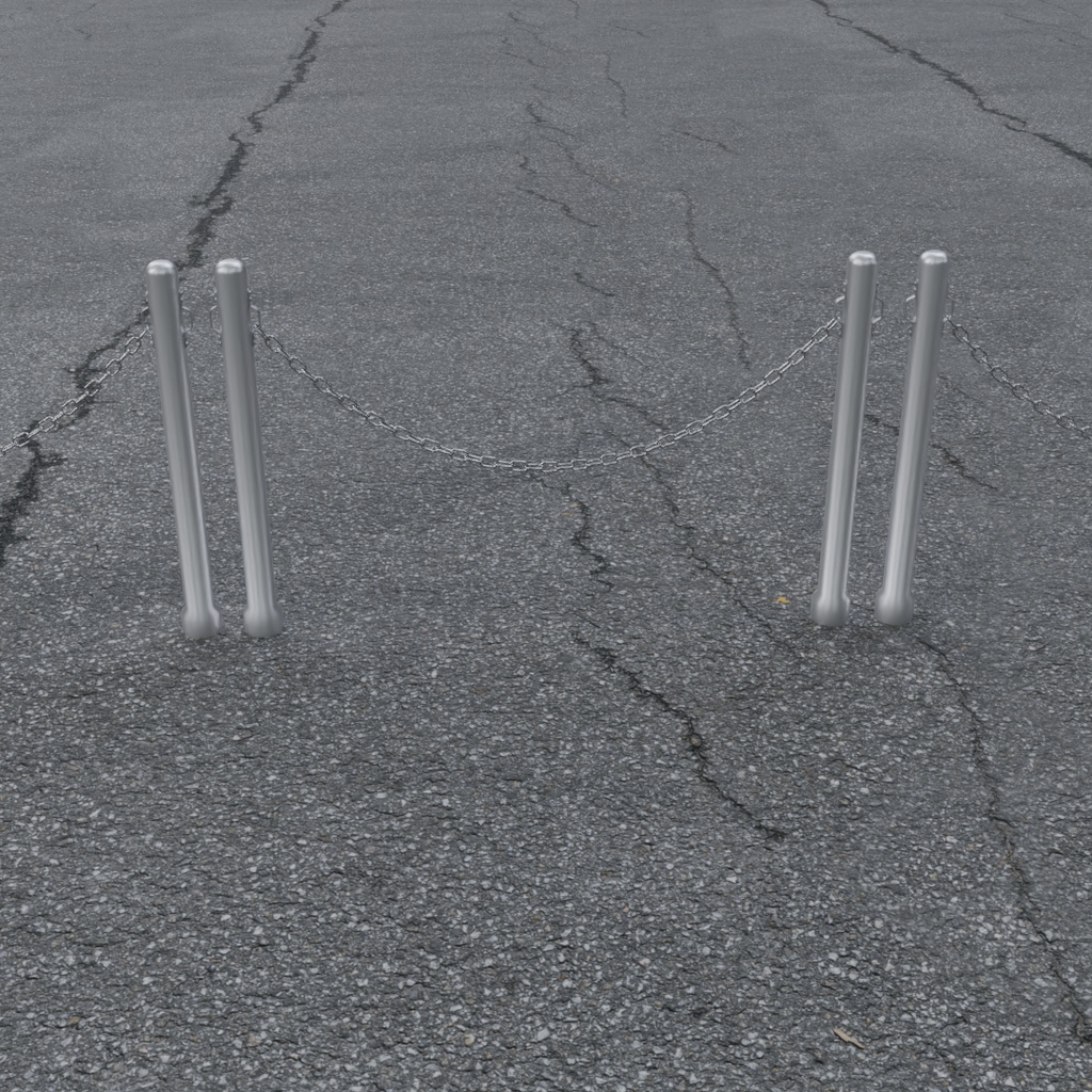 【Blender】 車止めゲートセット Car stop gate set