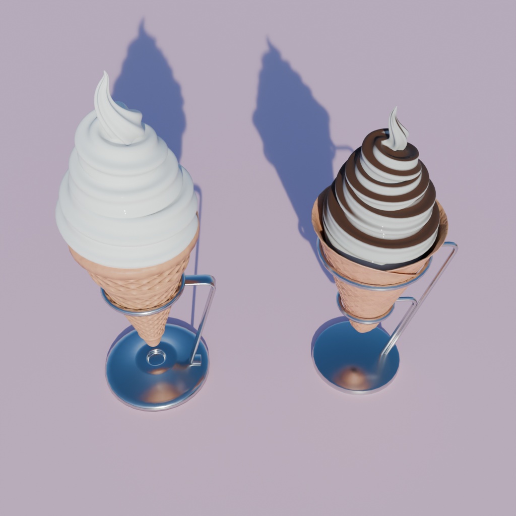 【Blender】 アイスクリームセット Icecream set