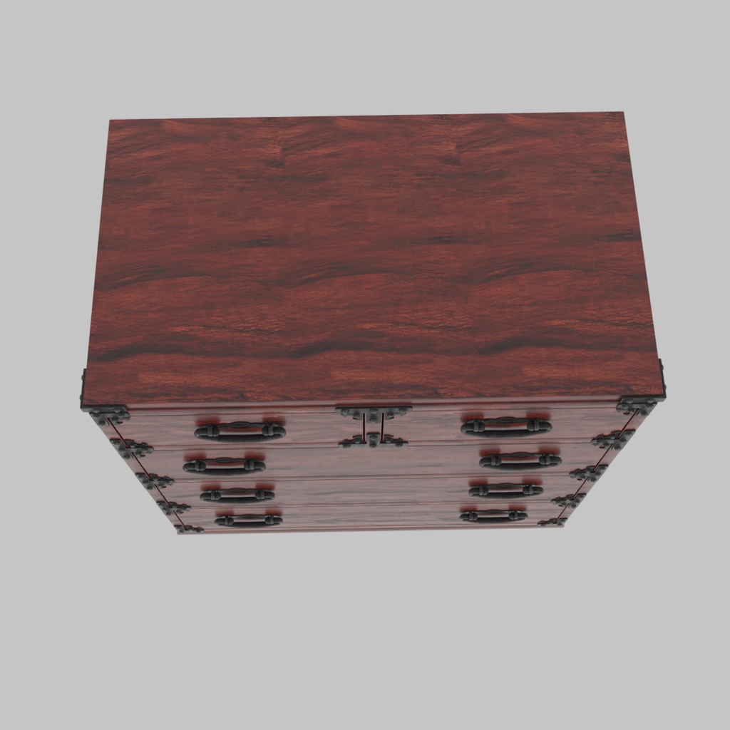 【Blender】 日本の古典的な箪笥 Classic Japanese Tansu