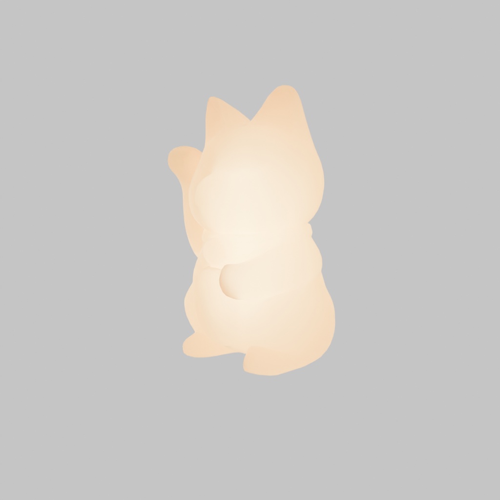 【Blender】 招き猫の間接照明 Indirect lighting of a beckoning cat