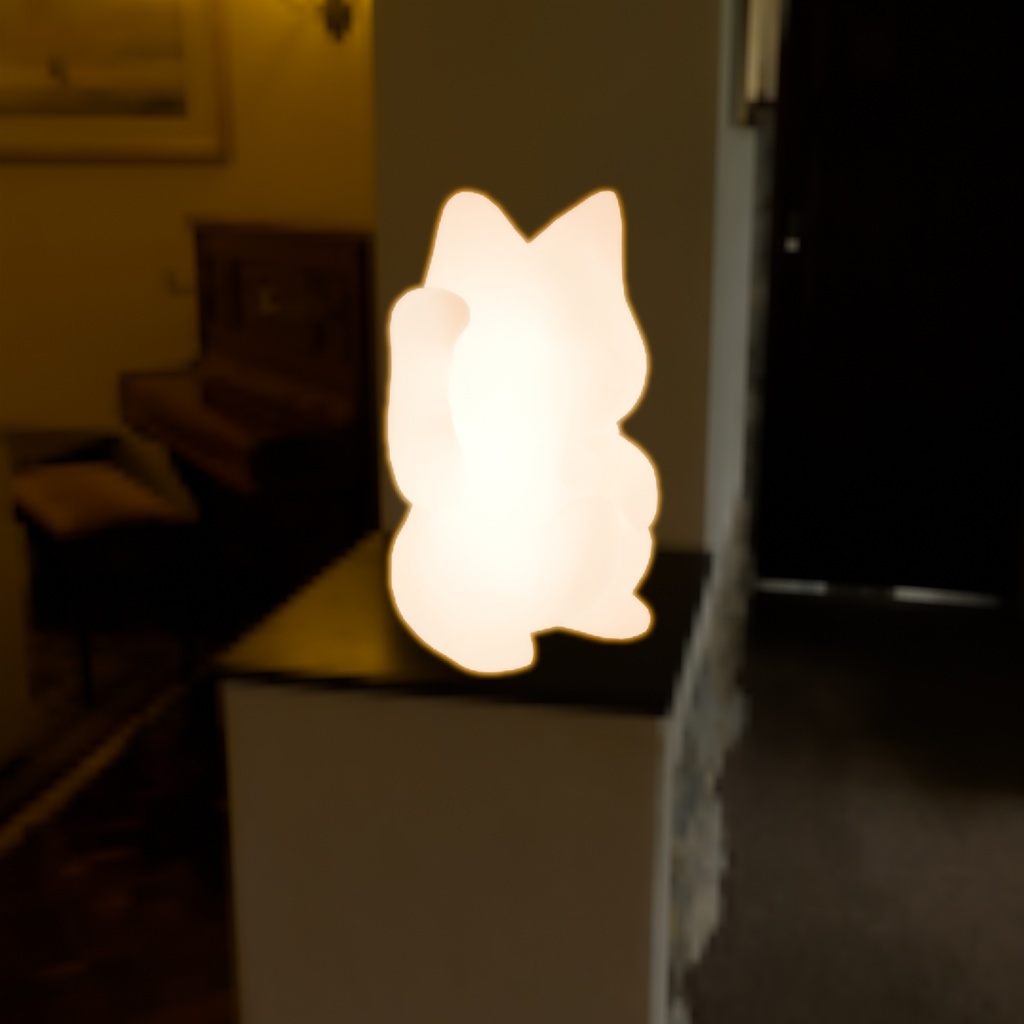 【Blender】 招き猫の間接照明 Indirect lighting of a beckoning cat