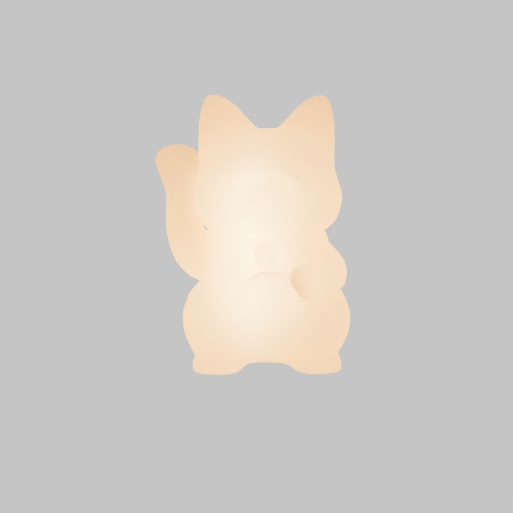 【Blender】 招き猫の間接照明 Indirect lighting of a beckoning cat
