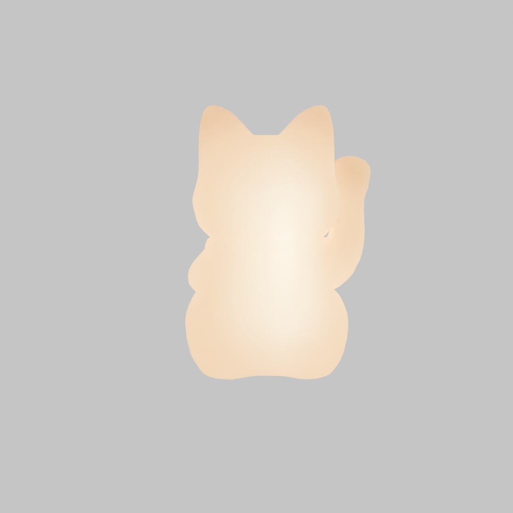 【Blender】 招き猫の間接照明 Indirect lighting of a beckoning cat