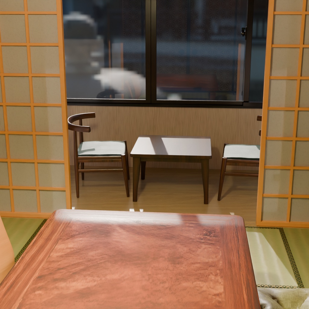 【Blender】 旅館の和室『梅』 Japanese-style room “Ume” at Ryokan