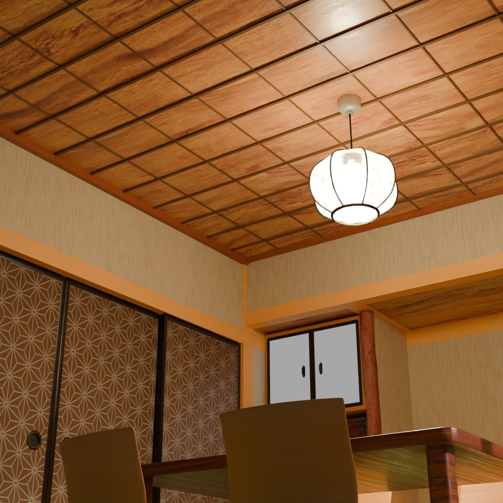 【Blender】 旅館の和室『梅』 Japanese-style room “Ume” at Ryokan