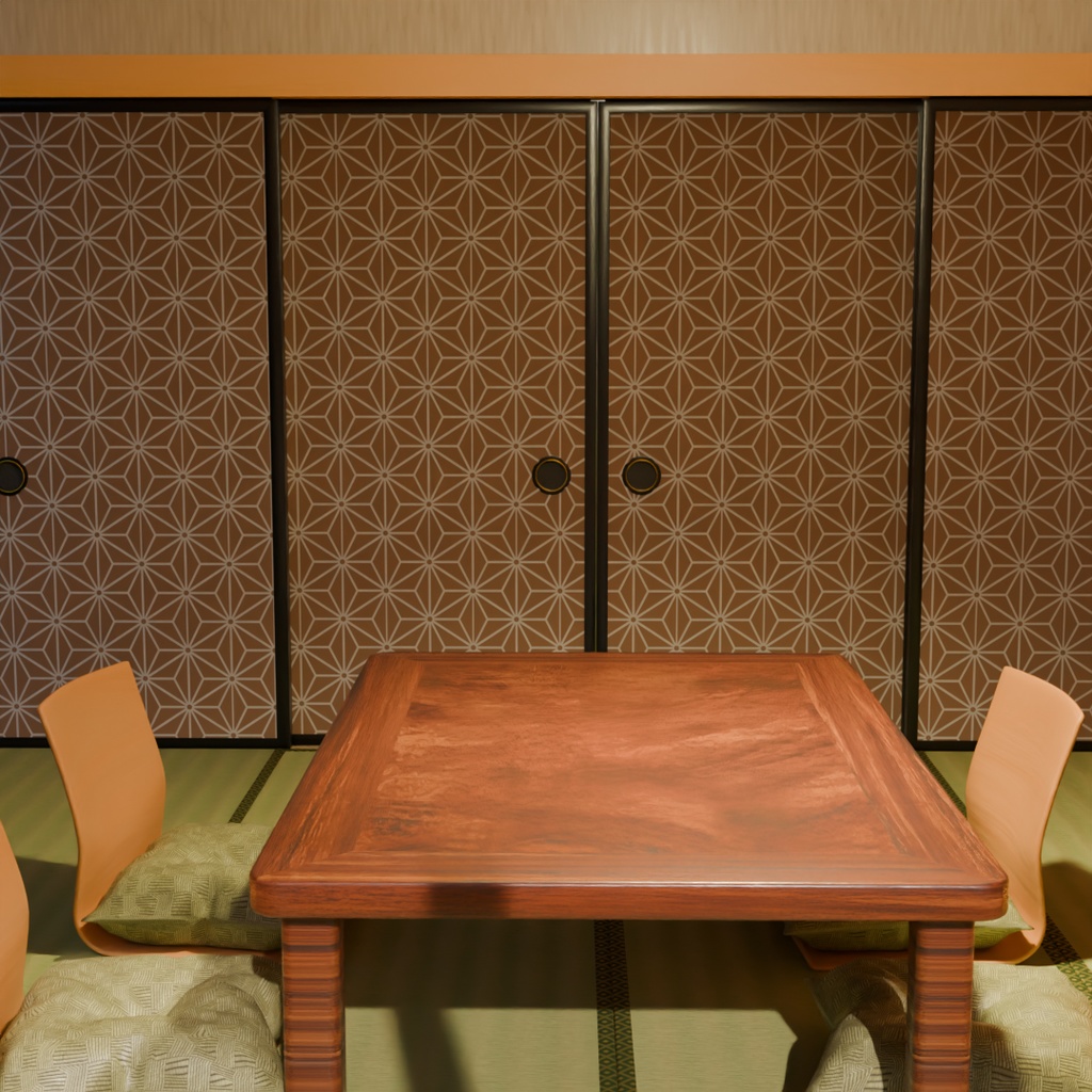 【Blender】 旅館の和室『梅』 Japanese-style room “Ume” at Ryokan