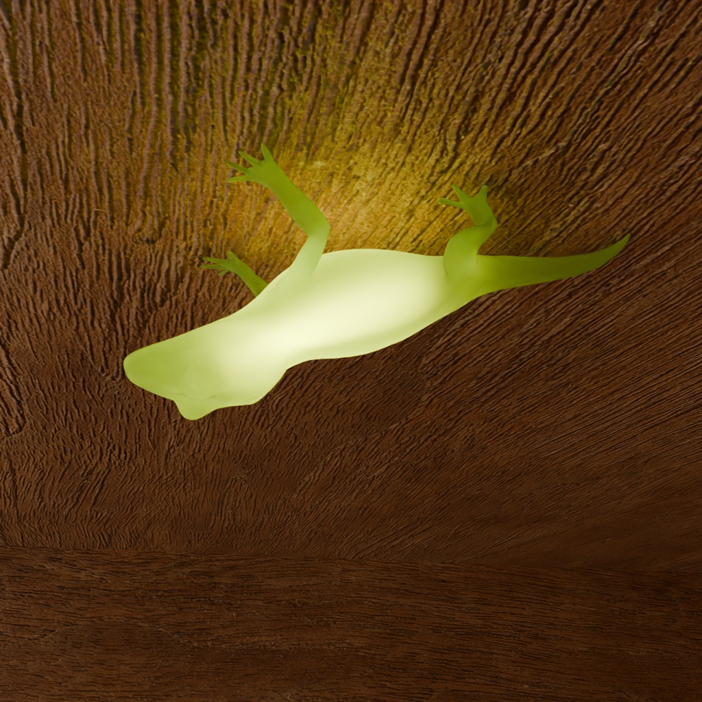 【Blender】 ヤモリの間接照明 Gecko Indirect Lighting