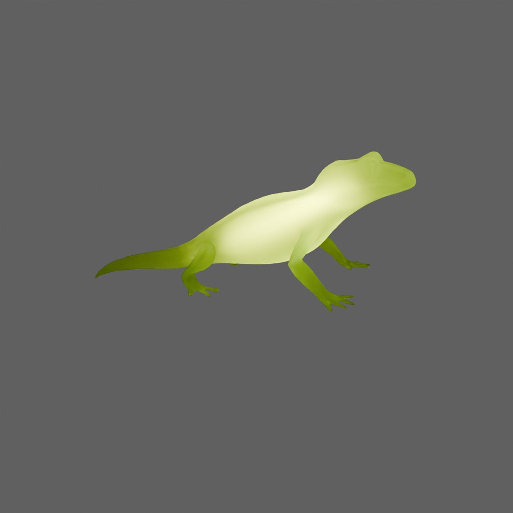 【Blender】 ヤモリの間接照明 Gecko Indirect Lighting