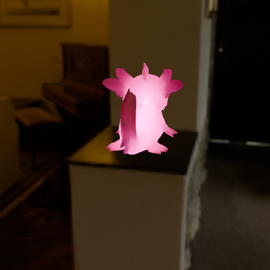 【Blender】 ウーパールーパーの間接照明 Indirect lighting for Axolotl