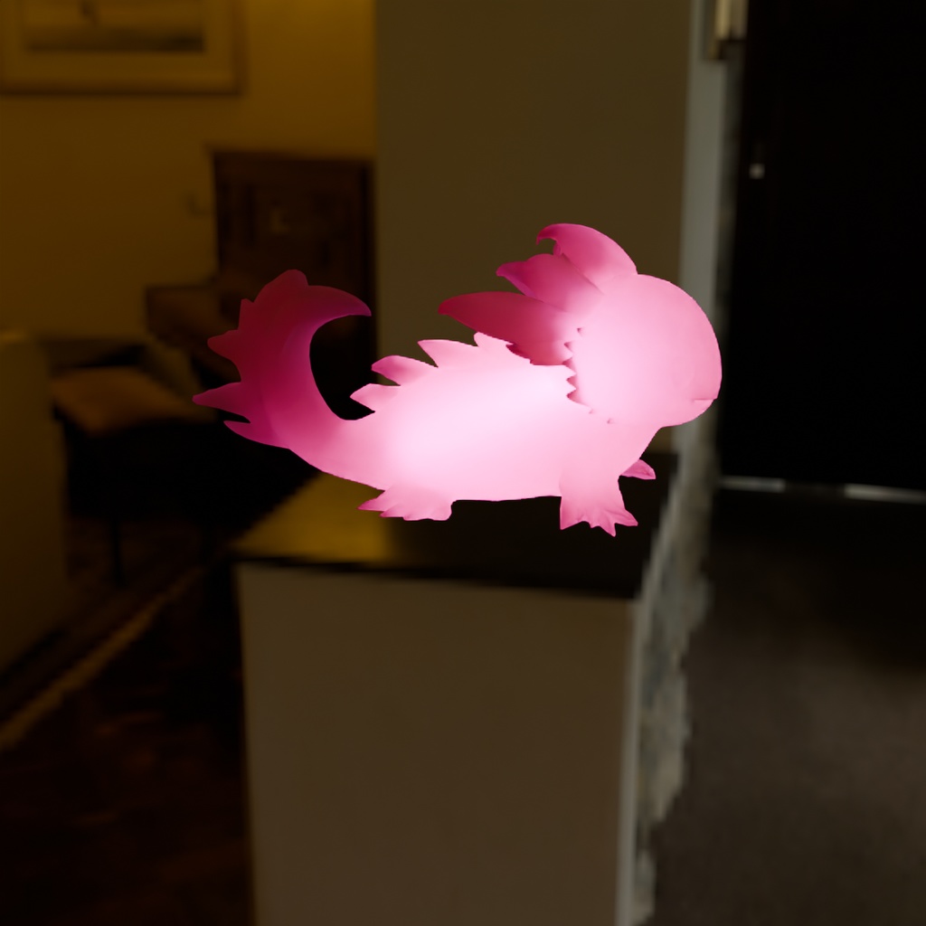 【Blender】 ウーパールーパーの間接照明 Indirect lighting for Axolotl