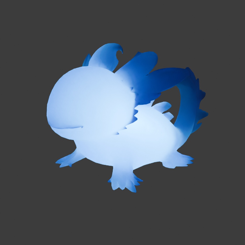 【Blender】 ウーパールーパーの間接照明 Indirect lighting for Axolotl
