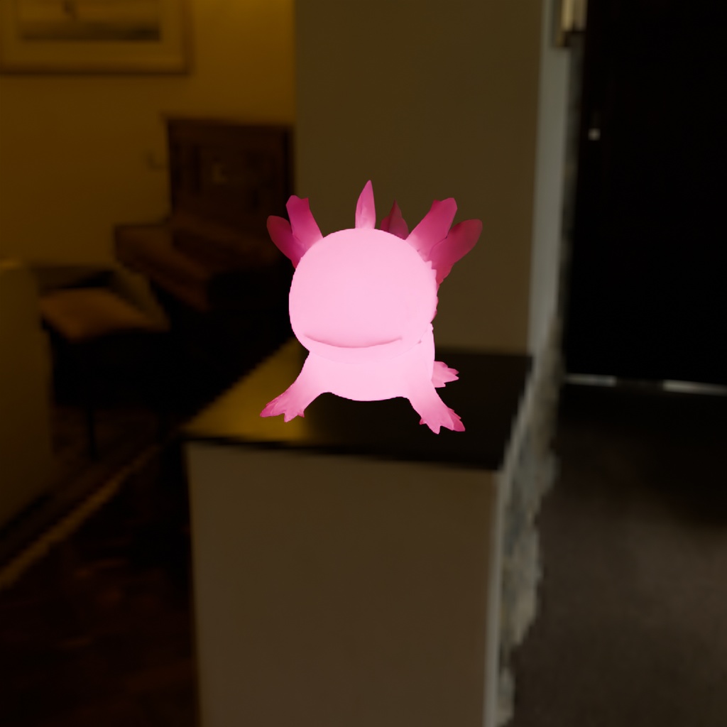 【Blender】 ウーパールーパーの間接照明 Indirect lighting for Axolotl