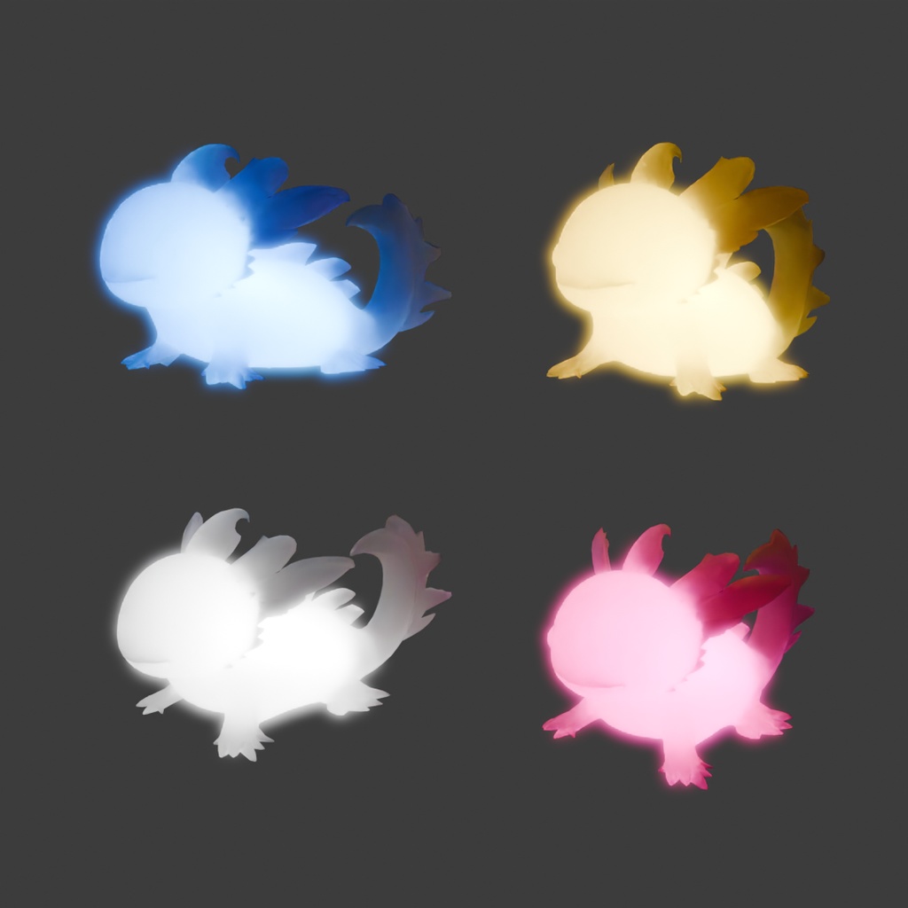 【Blender】 ウーパールーパーの間接照明 Indirect lighting for Axolotl