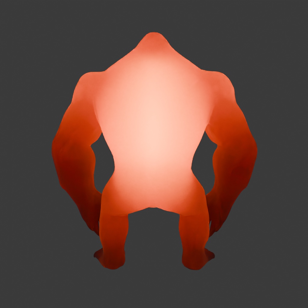 【Blender】 大型サルの間接照明 Indirect lighting for large monkeys