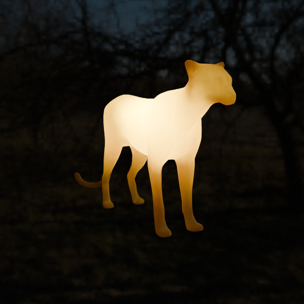 【Blender】 ネコ科の猛獣たちの間接照明 Indirect lighting for feline beasts of prey