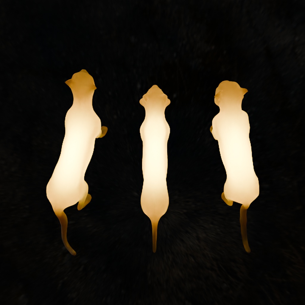 【Blender】 ネコ科の猛獣たちの間接照明 Indirect lighting for feline beasts of prey