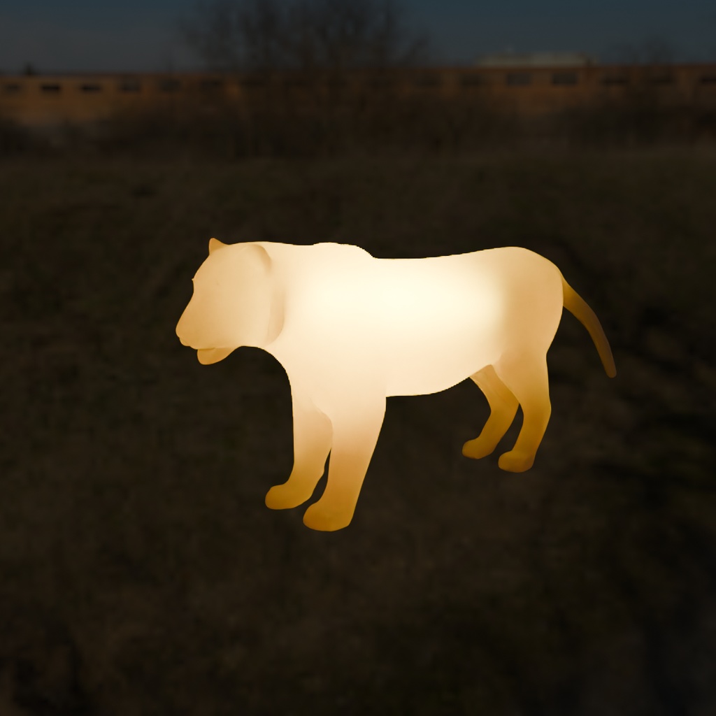 【Blender】 ネコ科の猛獣たちの間接照明 Indirect lighting for feline beasts of prey