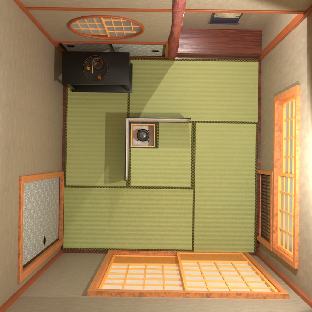 【Blender】 茶室『郷庵』 Tea ceremony room “Go-an"