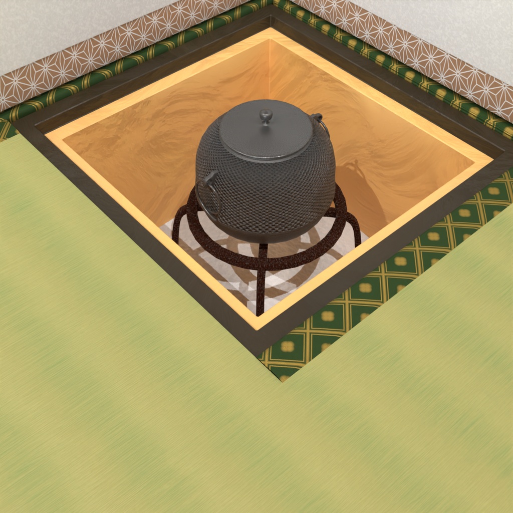 【Blender】 茶室『郷庵』 Tea ceremony room “Go-an"