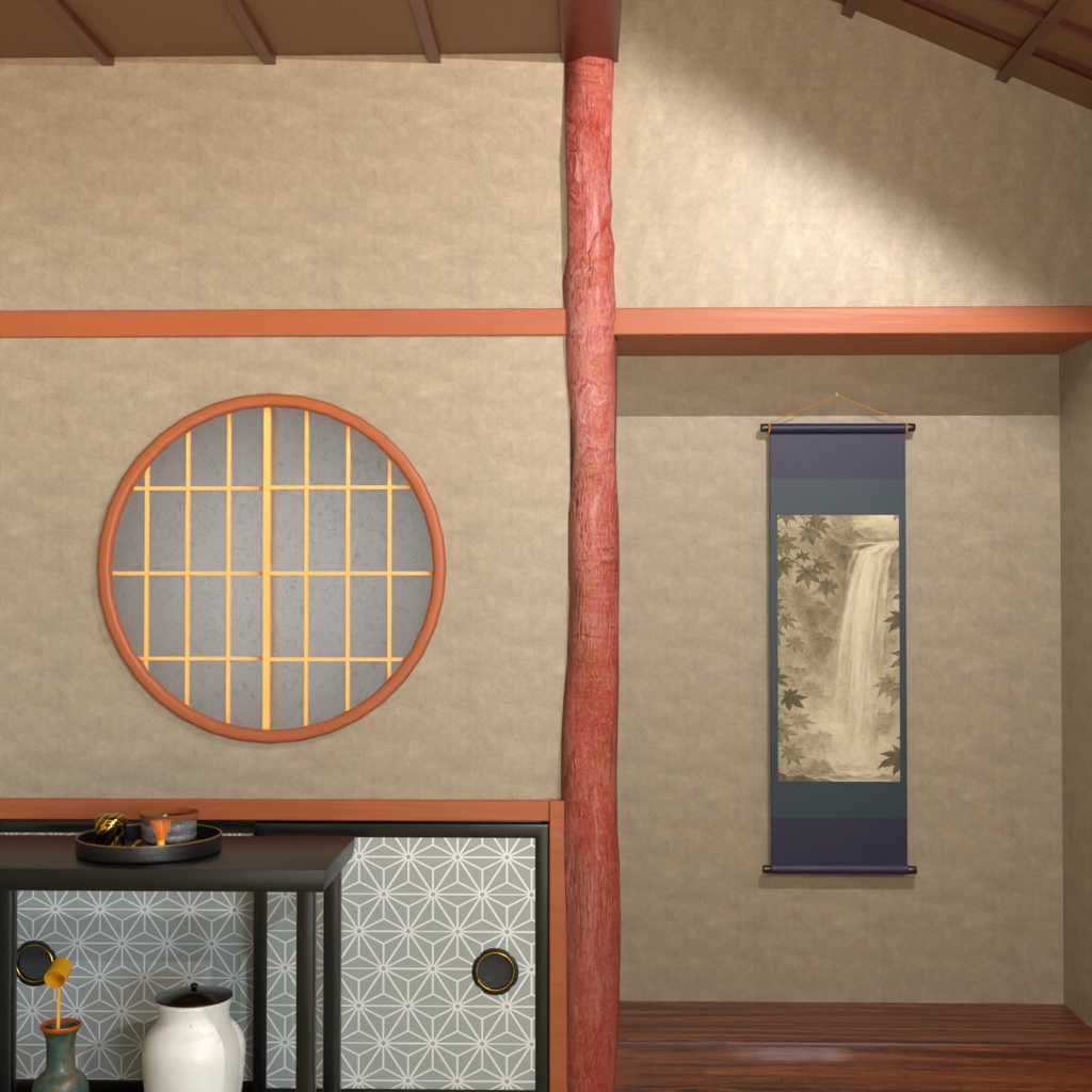 【Blender】 茶室『郷庵』 Tea ceremony room “Go-an"