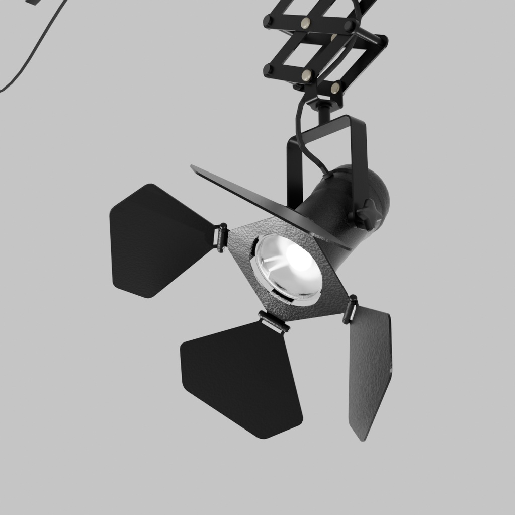 【Blender】 パンタグラフ式スポットライト shoin-style Japanese-style room