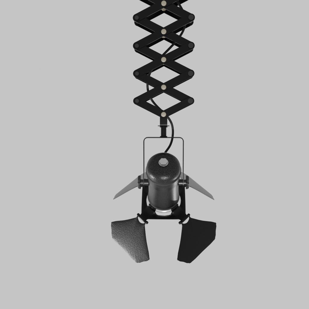 【Blender】 パンタグラフ式スポットライト shoin-style Japanese-style room