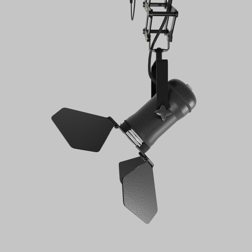 【Blender】 パンタグラフ式スポットライト shoin-style Japanese-style room