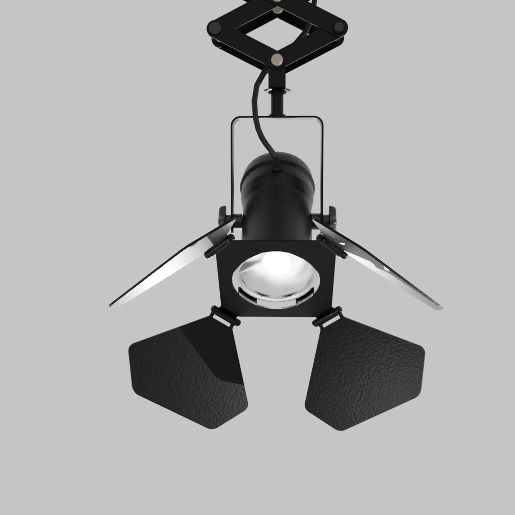 【Blender】 パンタグラフ式スポットライト shoin-style Japanese-style room