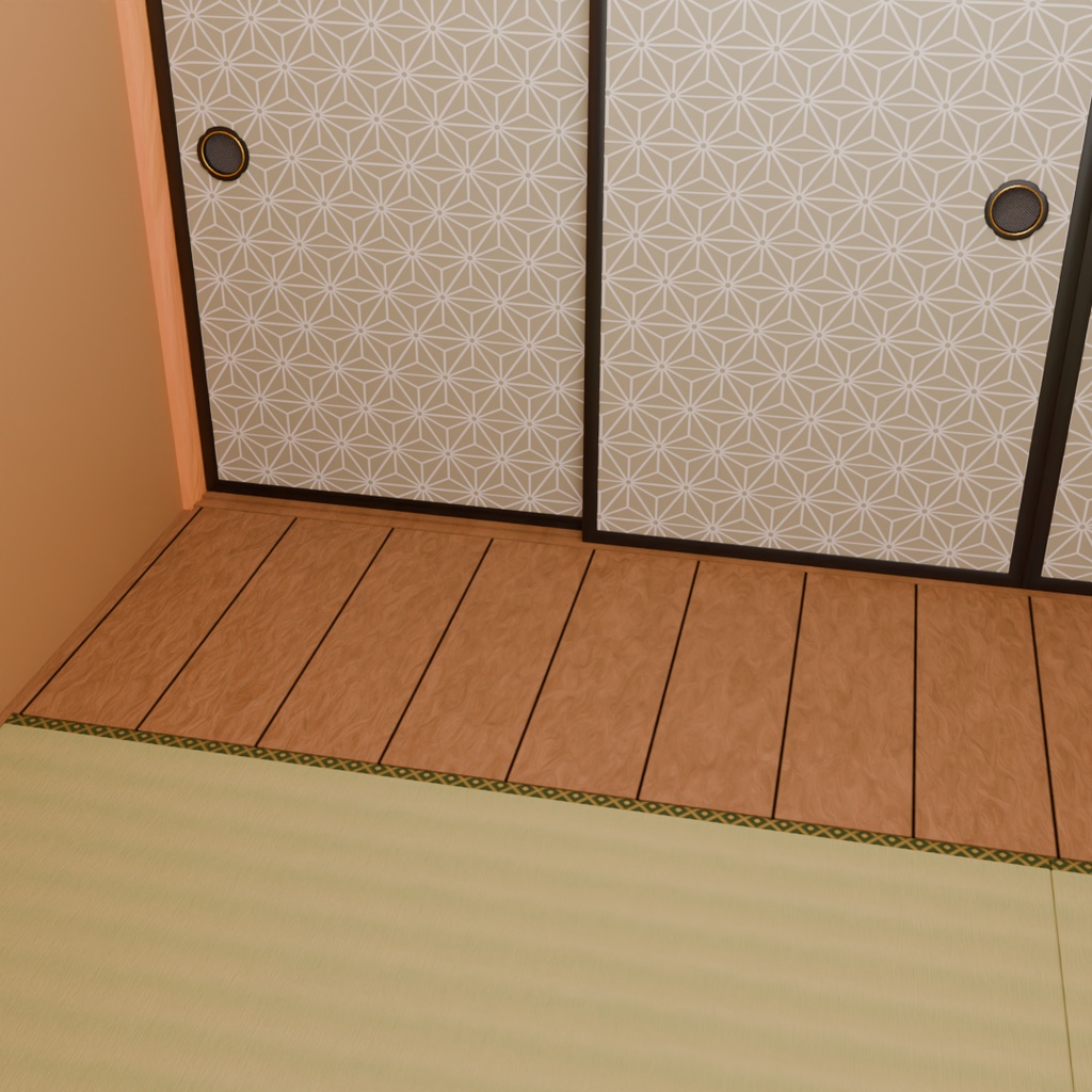 【Blender】 忍者屋敷の部屋 Ninja house room