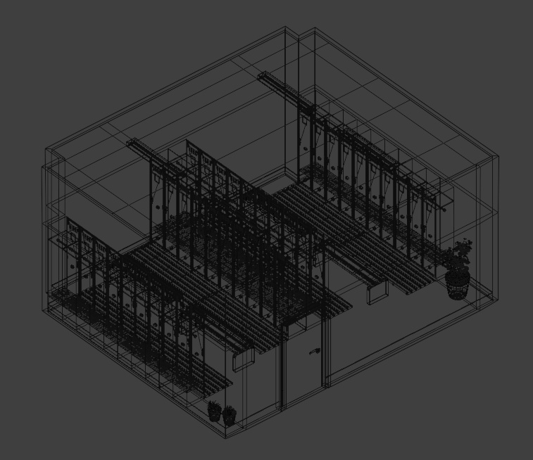 【Blender】 ロッカールーム Locker room