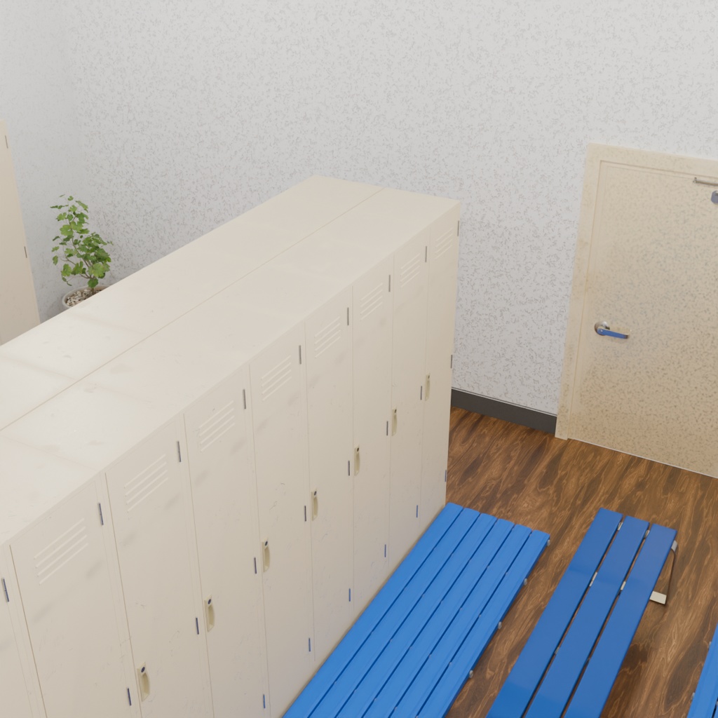 【Blender】 ロッカールーム Locker room