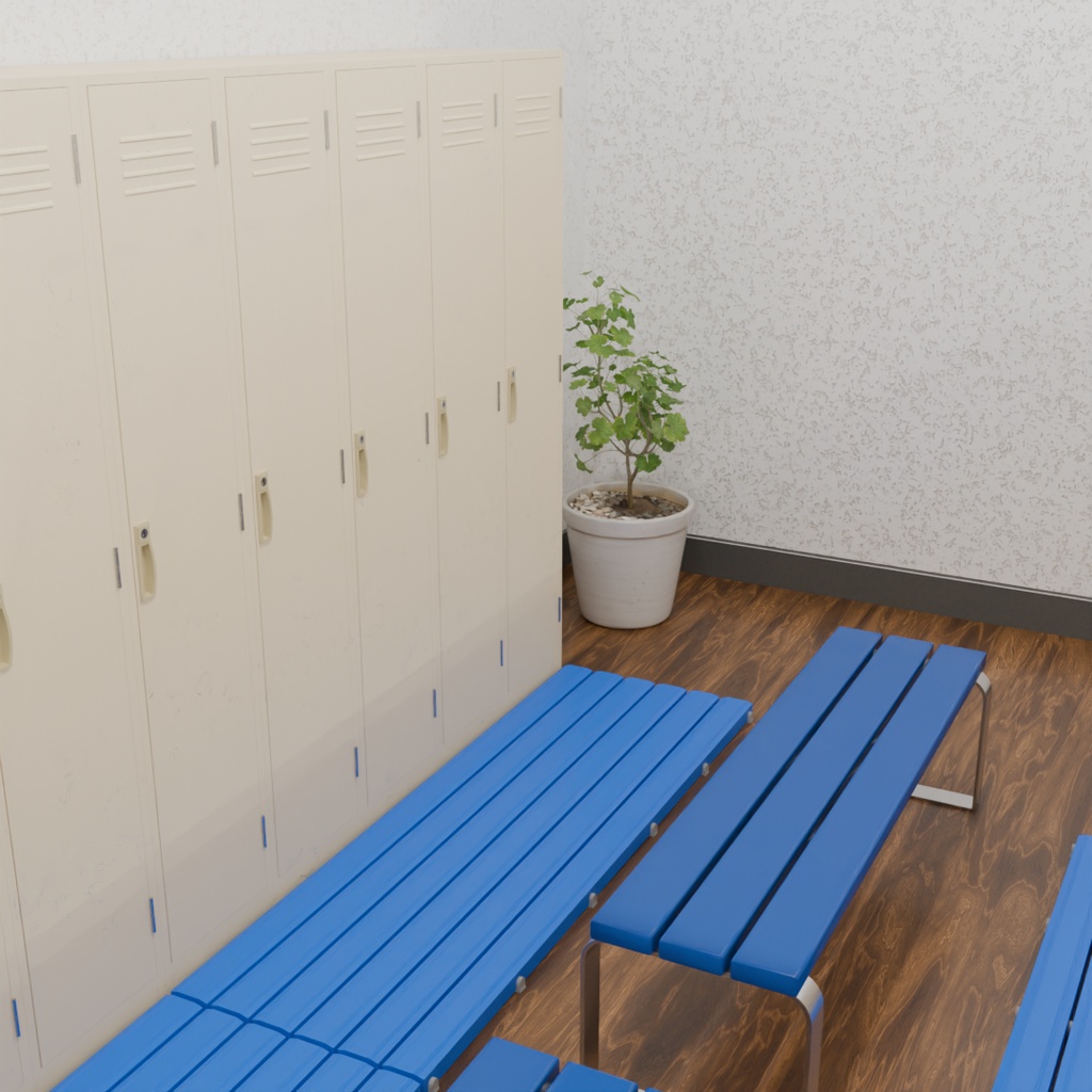 【Blender】 ロッカールーム Locker room