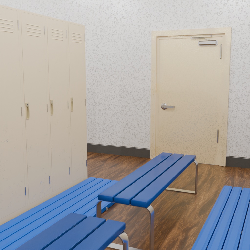 【Blender】 ロッカールーム Locker room