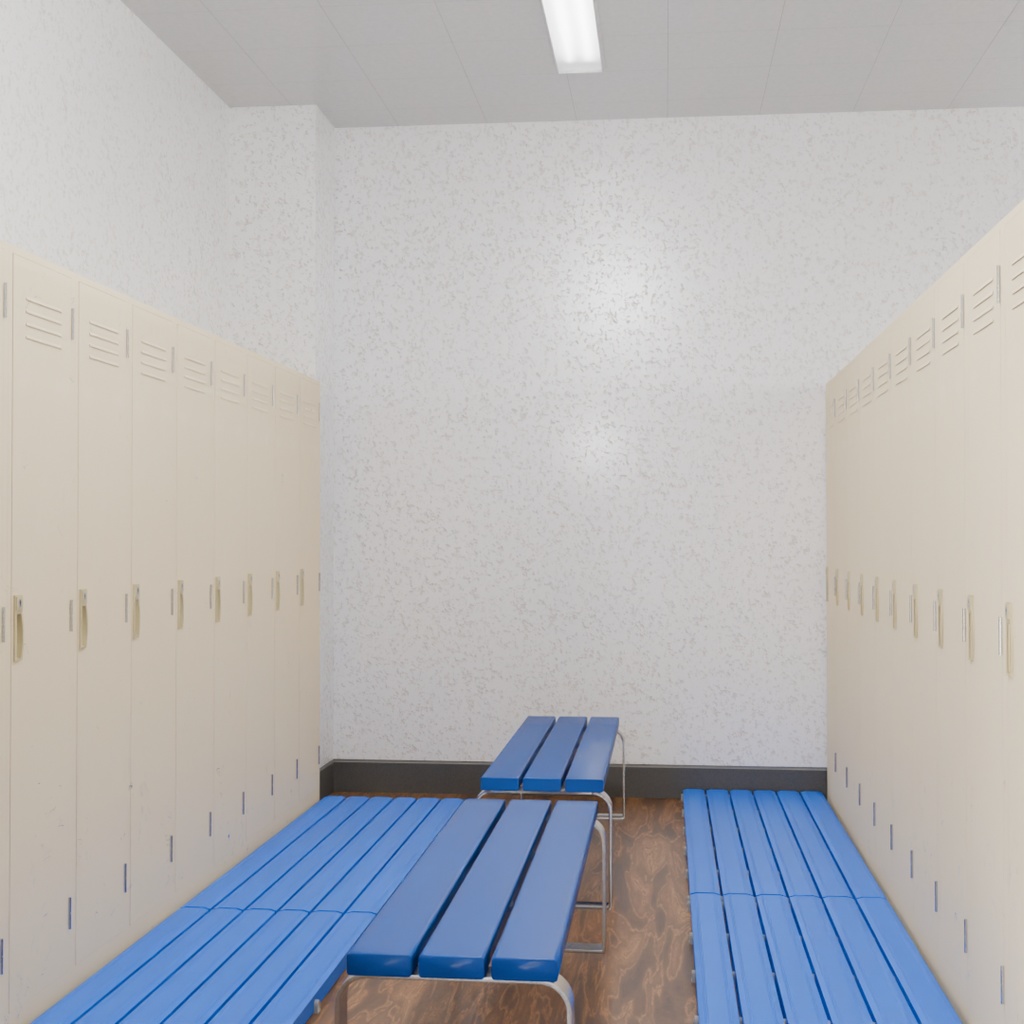【Blender】 ロッカールーム Locker room