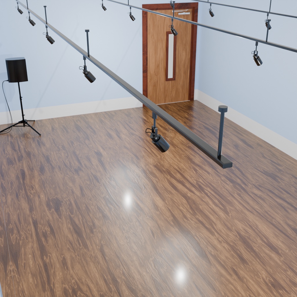 【Blender】 シンプルなダンススタジオ Simple Dance Studio