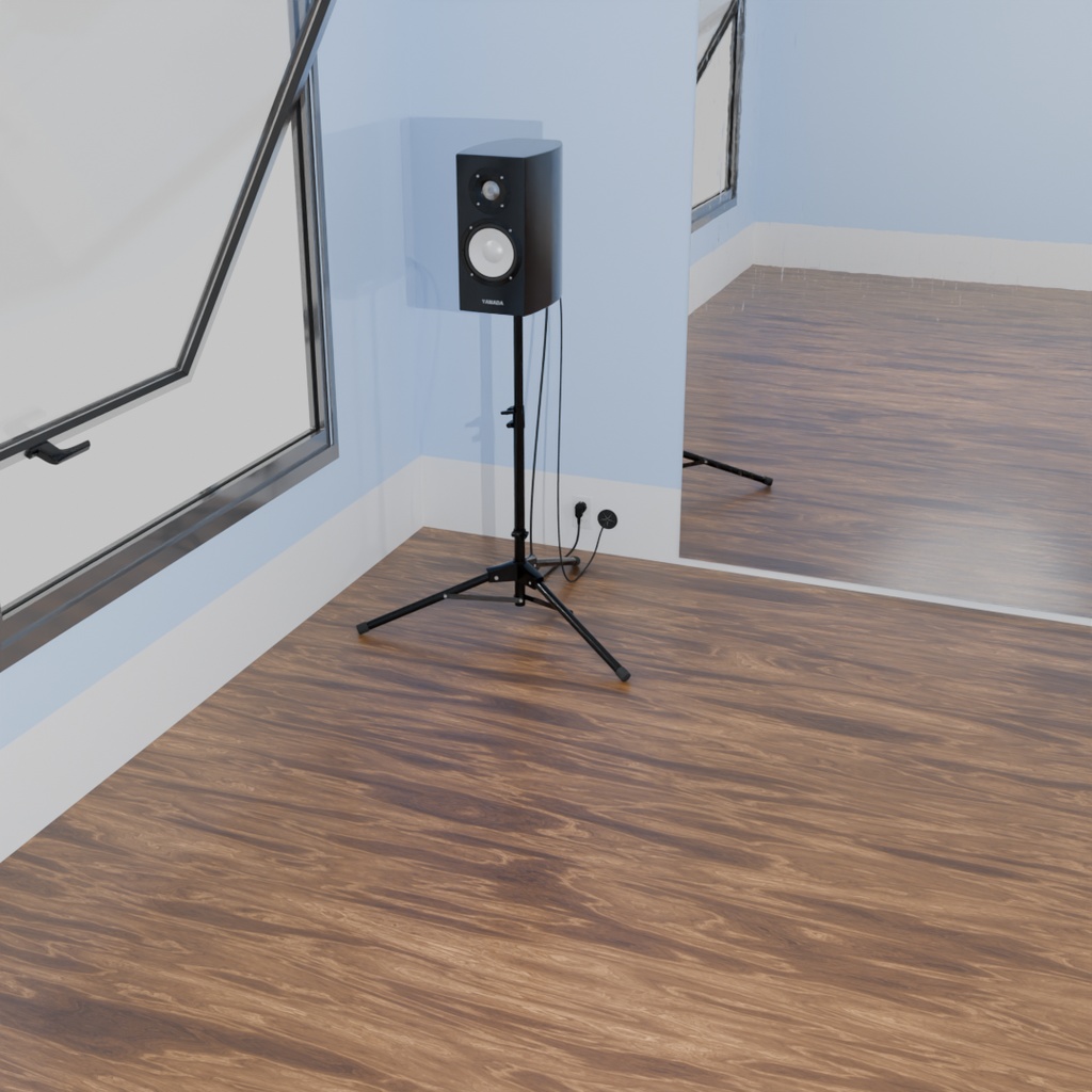 【Blender】 シンプルなダンススタジオ Simple Dance Studio